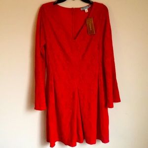 Red dress with lace overlay from Francesca’s